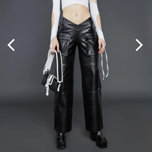 Dolls Kill Pants & Jumpsuits Path Of Destruction Vegan Leather Pants Size Large Poshmark